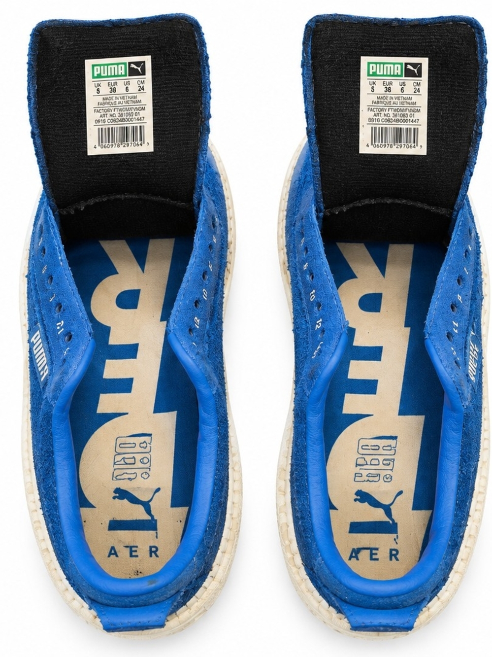 Puma Blue & White Sneakers US 5.5 - Picture 5 of 7